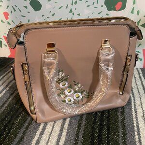 Unbranded Tan Floral Bag - NWOT